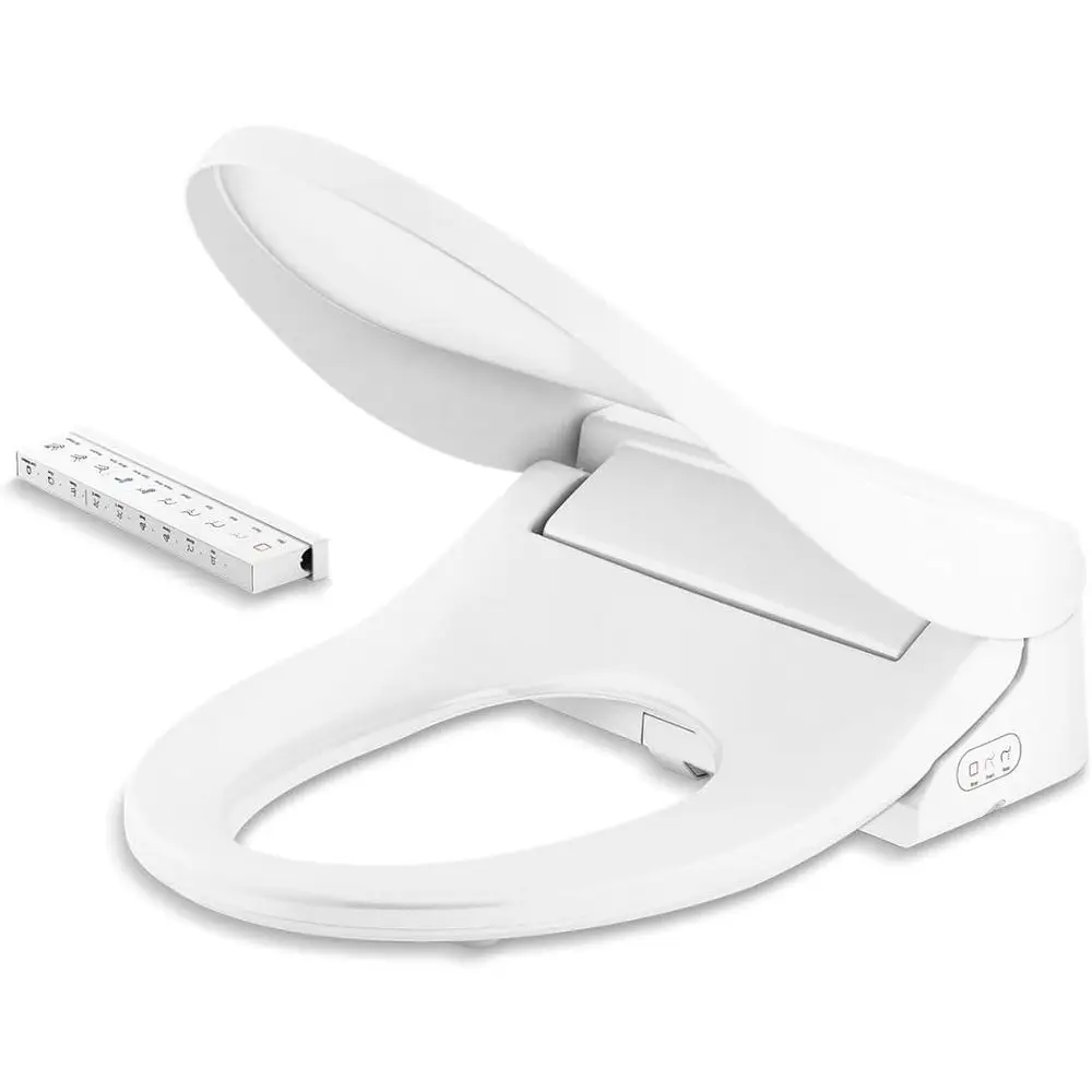 eWash E880 Elongated Bidet Toilet Seat With Remote, Warm Water, Quiet-Close Lid Prevents Slamming, Easy Installation with Quick-
eWash E880 Elongated Bidet Toilet Seat With Remote, Warm Water, Quiet-Close Lid Prevents Slamming, Easy Installation with Quick-