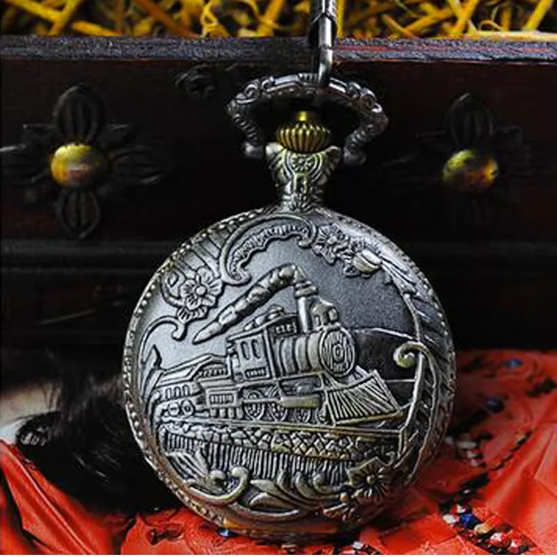 Running Steam Train Pocket Watch Chain black Metal Dress Casual Men Women Fob Watch Antique Fashion
Running Steam Train Pocket Watch Chain black Metal Dress Casual Men Women Fob Watch Antique Fashion