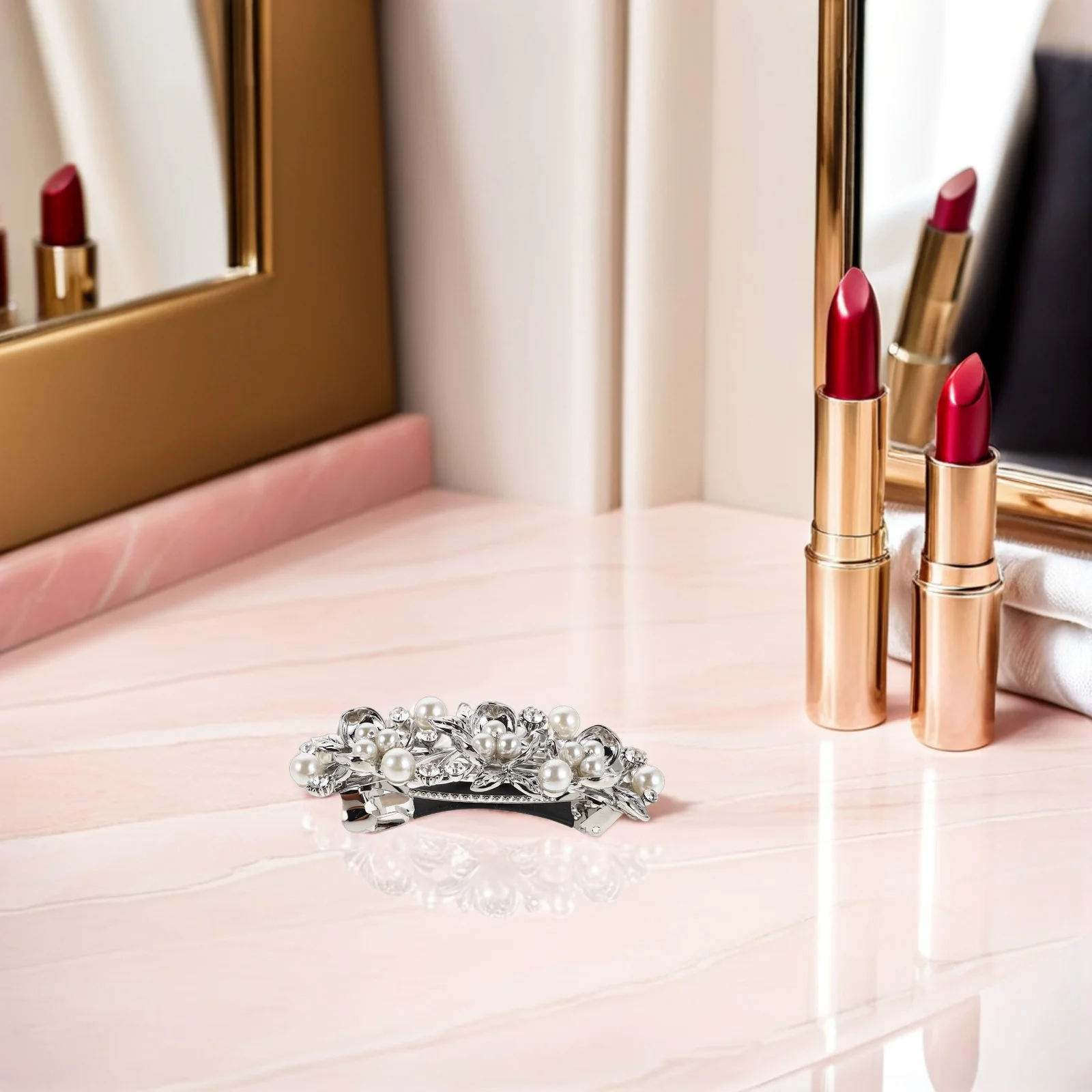 Flower Hair Barrette Rhinestone Pearl Bridal Crystal Clip Large Metal Vintage Wedding Hair Pins for Women Rhinestone Hairpin
Flower Hair Barrette Rhinestone Pearl Bridal Crystal Clip Large Metal Vintage Wedding Hair Pins for Women Rhinestone Hairpin