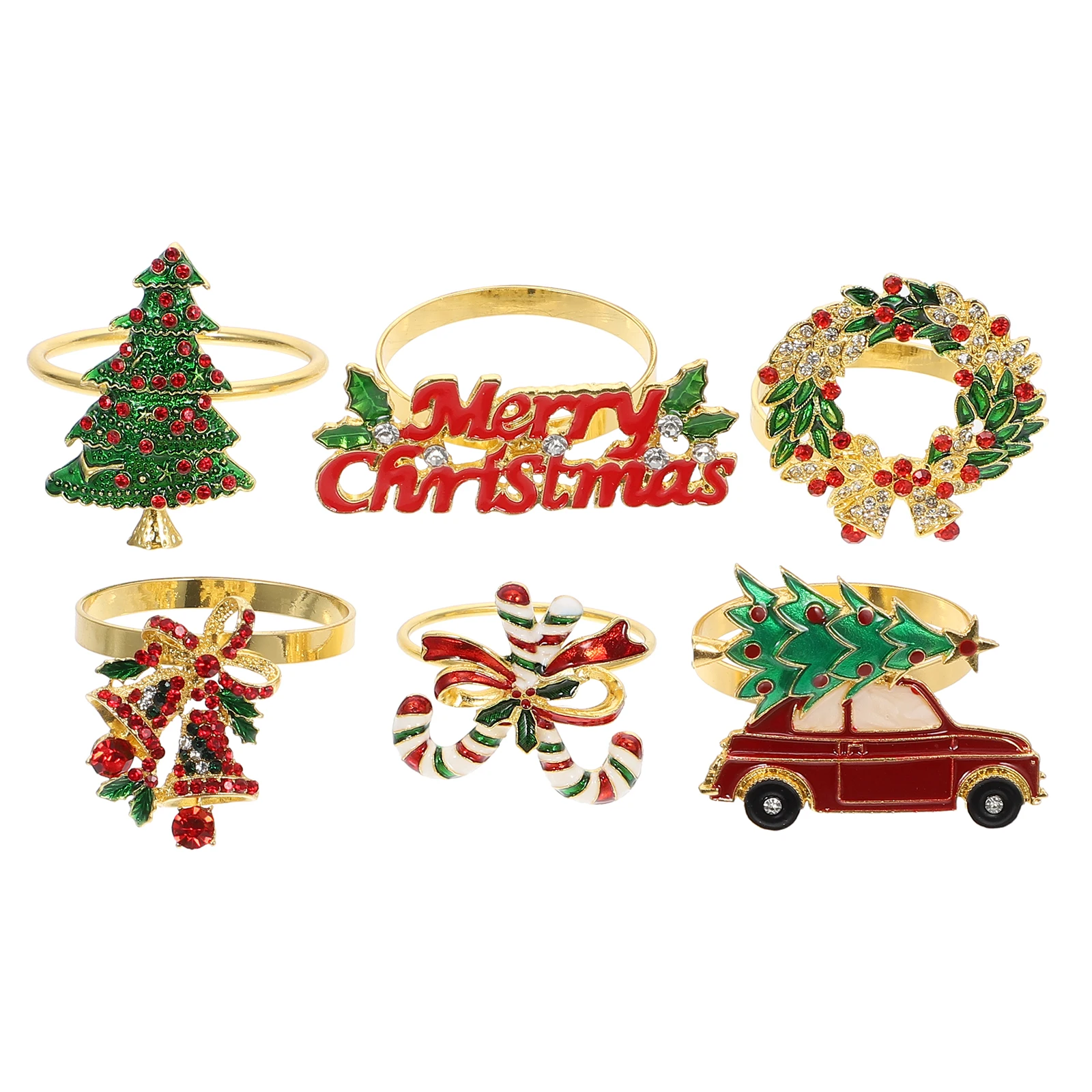 6pcs Napkin Rings Elegant Alloy Buckles Christmas Decor Table Supplies Home Restaurant Party Ornaments
6pcs Napkin Rings Elegant Alloy Buckles Christmas Decor Table Supplies Home Restaurant Party Ornaments