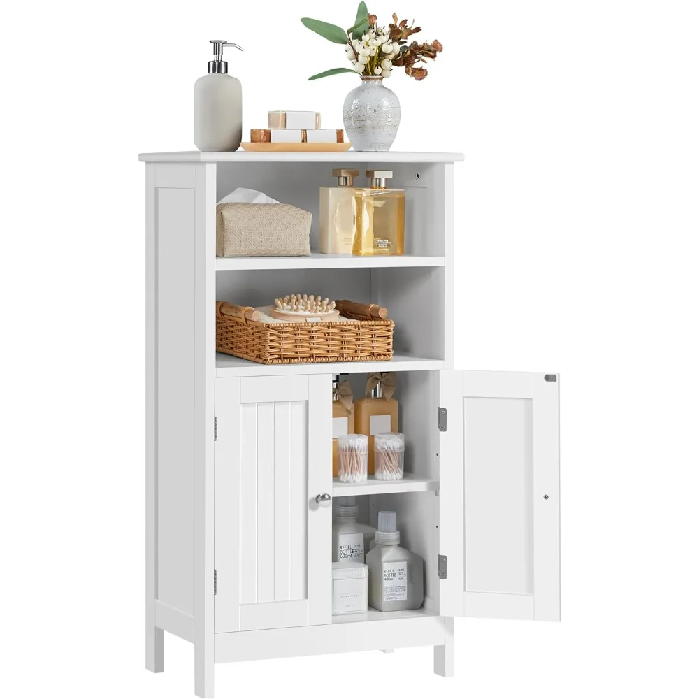 Bathroom Floor Cabinet, Free Standing Cabinet with Double Door and Adjustable Shelf, Side Tall Storage Organizer
Bathroom Floor Cabinet, Free Standing Cabinet with Double Door and Adjustable Shelf, Side Tall Storage Organizer