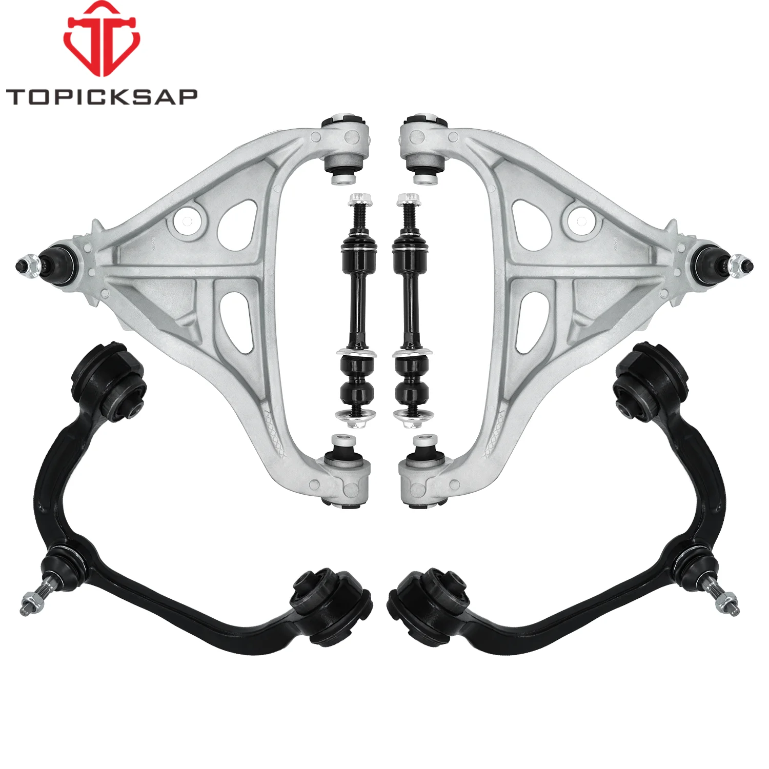 TOPICKSAP 6Pcs Front Upper Lower Control Arm w/Ball Joint Sway Bar Link for Ford F-150 2005-2008 Lincoln Mark LT 2006-2008
TOPICKSAP 6Pcs Front Upper Lower Control Arm w/Ball Joint Sway Bar Link for Ford F-150 2005-2008 Lincoln Mark LT 2006-2008