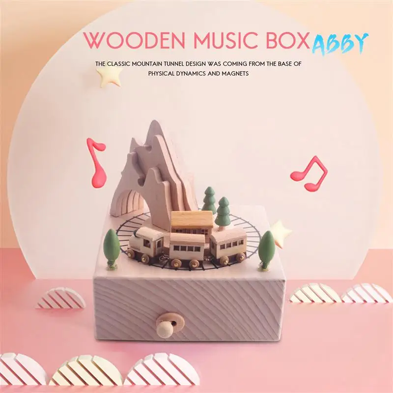 ABBY-Деревянная музыкальная шкатулка с горным туннелем и небольшим движущимся магнитным поездом играет
ABBY-Деревянная музыкальная шкатулка с горным туннелем и небольшим движущимся магнитным поездом играет