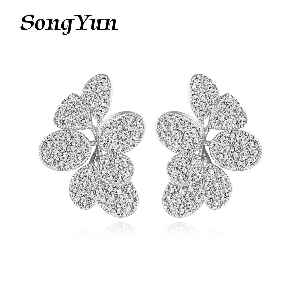 SongYun Jewelry Manufacturer MHT Flower Shaped Earrings Accessories For Women Delicate Zirconia Petals Ear Stud Earrings Jewelry
SongYun Jewelry Manufacturer MHT Flower Shaped Earrings Accessories For Women Delicate Zirconia Petals Ear Stud Earrings Jewelry