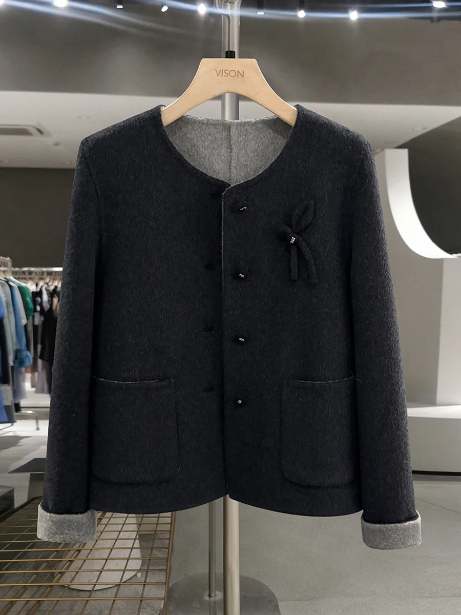 Женское двустороннее шерстяное пальто Bla Slimming Agel: осенне-зимнее, в стиле Одри Хепберн, с пуговицами
Женское двустороннее шерстяное пальто Bla Slimming Agel: осенне-зимнее, в стиле Одри Хепберн, с пуговицами