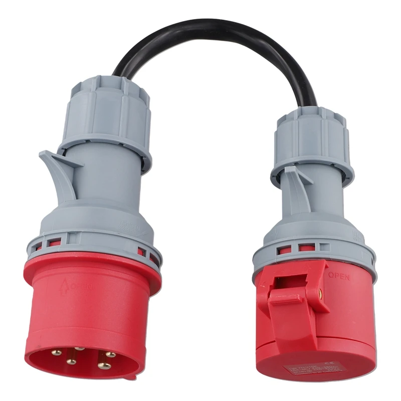 5 Pin Red 32A Male To 16A Female CEE-Adapter Gen Ev Charger Extension Cord Connector 400V Outlet
5 Pin Red 32A Male To 16A Female CEE-Adapter Gen Ev Charger Extension Cord Connector 400V Outlet