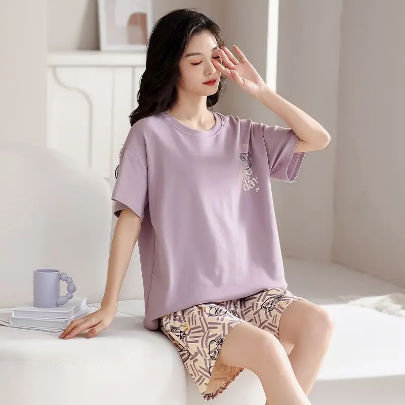 2026 Summer Plus Size Short Sleeve Cotton Print Shorts Pajama Sets for Women Korean Cute Sleepwear Homewear Pijama Mujer Clothes
2026 Summer Plus Size Short Sleeve Cotton Print Shorts Pajama Sets for Women Korean Cute Sleepwear Homewear Pijama Mujer Clothes