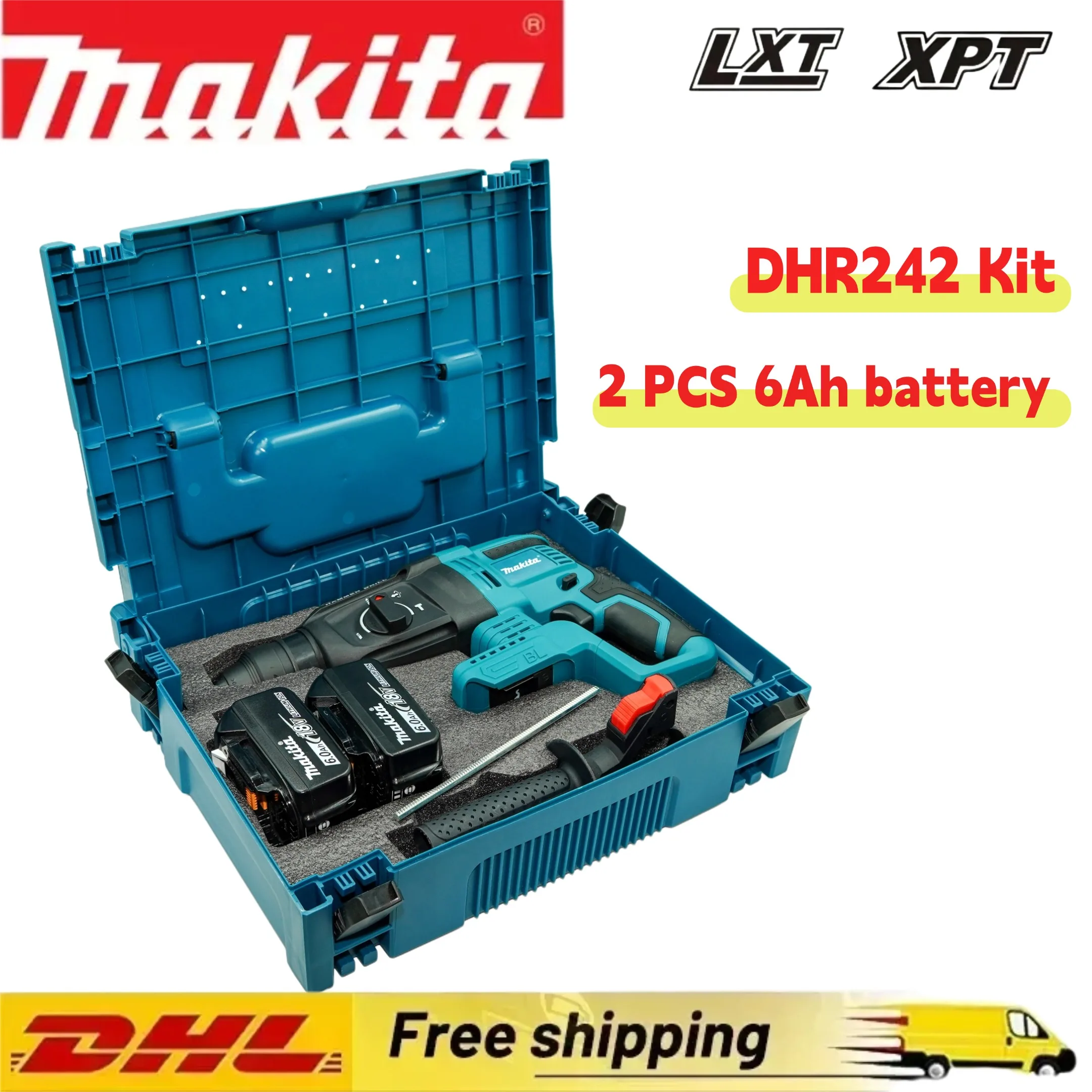 Makita DHR242 18V Cordless Rotary Hammer SDS Plus 24mm 3-Mode Professional Impact Drill Power Tool for Concrete
Makita DHR242 18V Cordless Rotary Hammer SDS Plus 24mm 3-Mode Professional Impact Drill Power Tool for Concrete