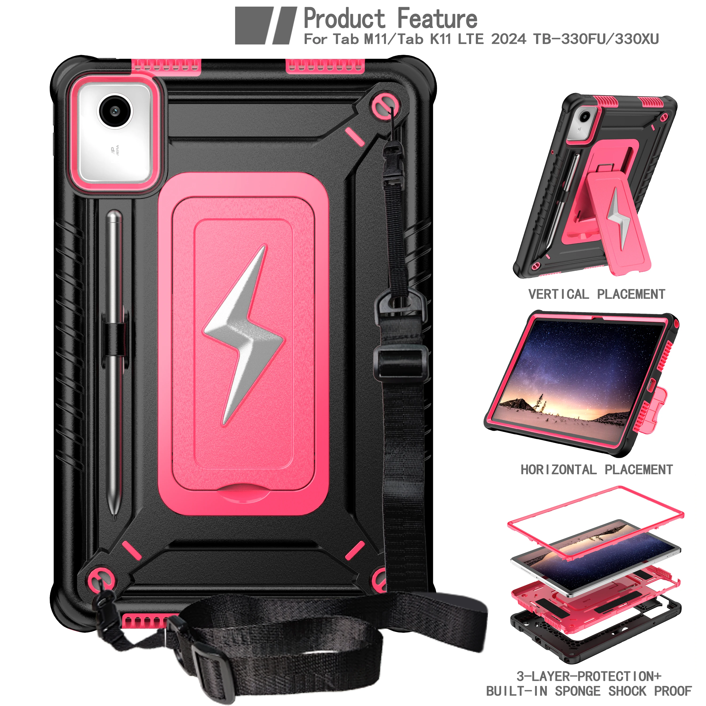 Stand Case for Lenovo Xiaoxin Pad 2024 Tab M11 K11 2024 11 inch TB330FU TB331FC Heavy Duty Cover Shockproof With Shoulder Strap
Stand Case for Lenovo Xiaoxin Pad 2024 Tab M11 K11 2024 11 inch TB330FU TB331FC Heavy Duty Cover Shockproof With Shoulder Strap