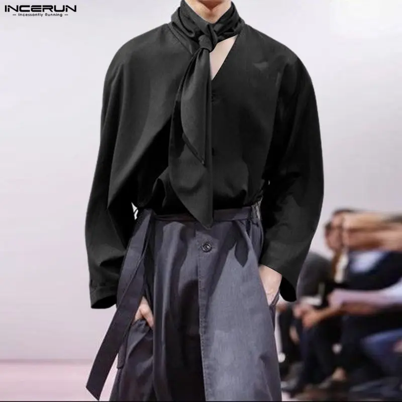 INCERUN Men Shirt Solid Color V Neck Long Sleeve Loose Casual Men Clothing With Tie Streetwear 2025 Fashion Tops Camisas S-5XL
INCERUN Men Shirt Solid Color V Neck Long Sleeve Loose Casual Men Clothing With Tie Streetwear 2025 Fashion Tops Camisas S-5XL