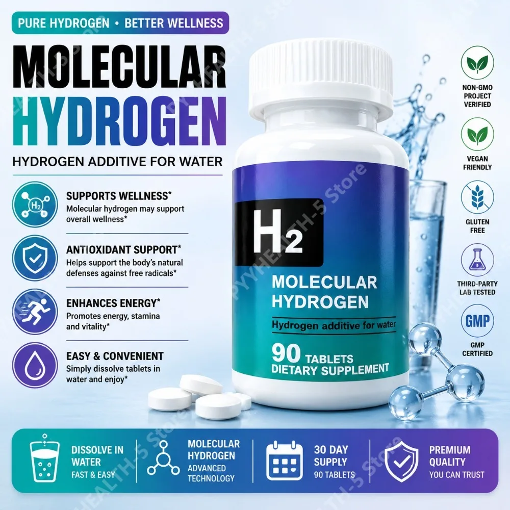 Hydrogen Water Tablets 90 Count Molecular Hydrogen H2 Water Additive with Magnesium for Daily Hydration Support
Hydrogen Water Tablets 90 Count Molecular Hydrogen H2 Water Additive with Magnesium for Daily Hydration Support