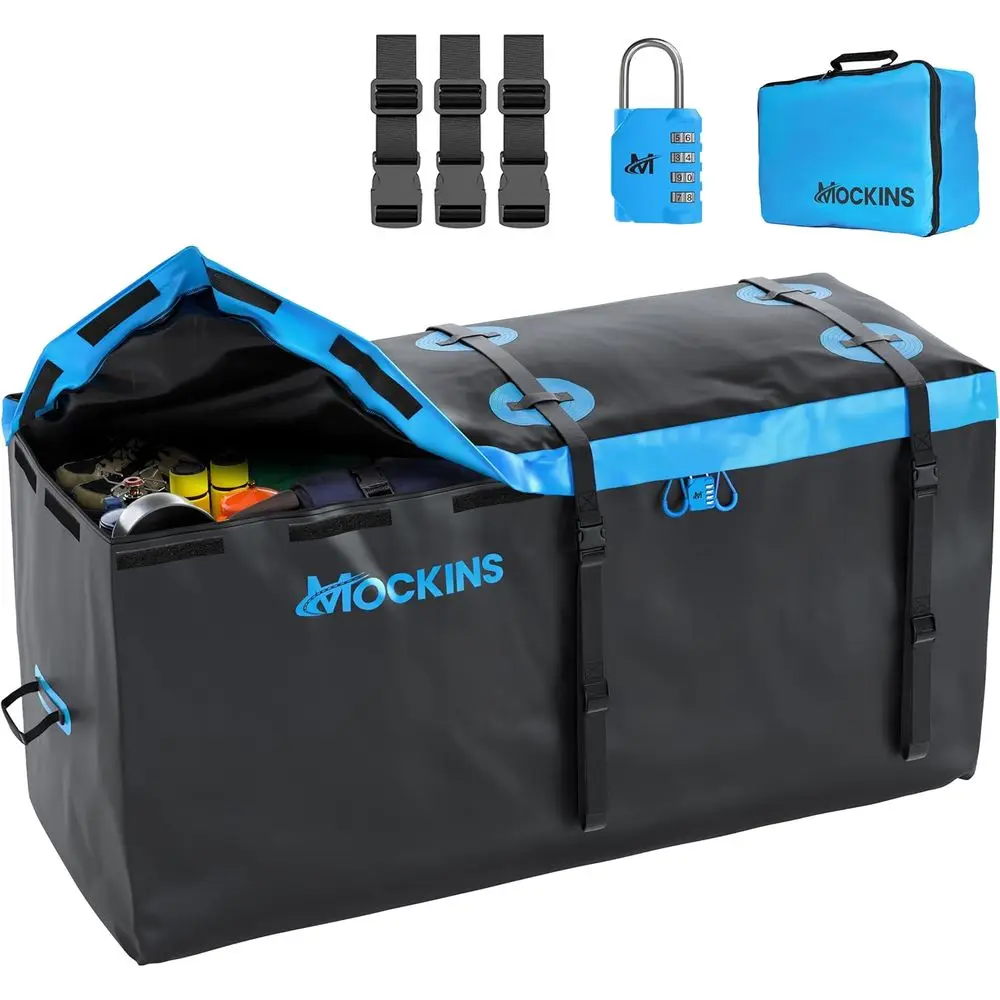 Large 60x24x31 Waterproof Trailer Hitch Cargo Carrier Bag with Straps, Lock, and Carry Case
Large 60x24x31 Waterproof Trailer Hitch Cargo Carrier Bag with Straps, Lock, and Carry Case
