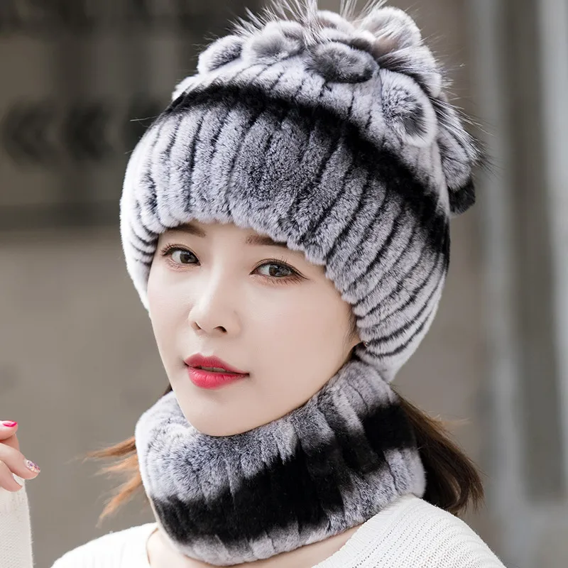 100% Geunine Fur Hats Russian Winter Real Fur Hat Hot Sale Natural Rex Rabbit Fur Warm Cap Ladies Knitted Hat Scarf Set
100% Geunine Fur Hats Russian Winter Real Fur Hat Hot Sale Natural Rex Rabbit Fur Warm Cap Ladies Knitted Hat Scarf Set