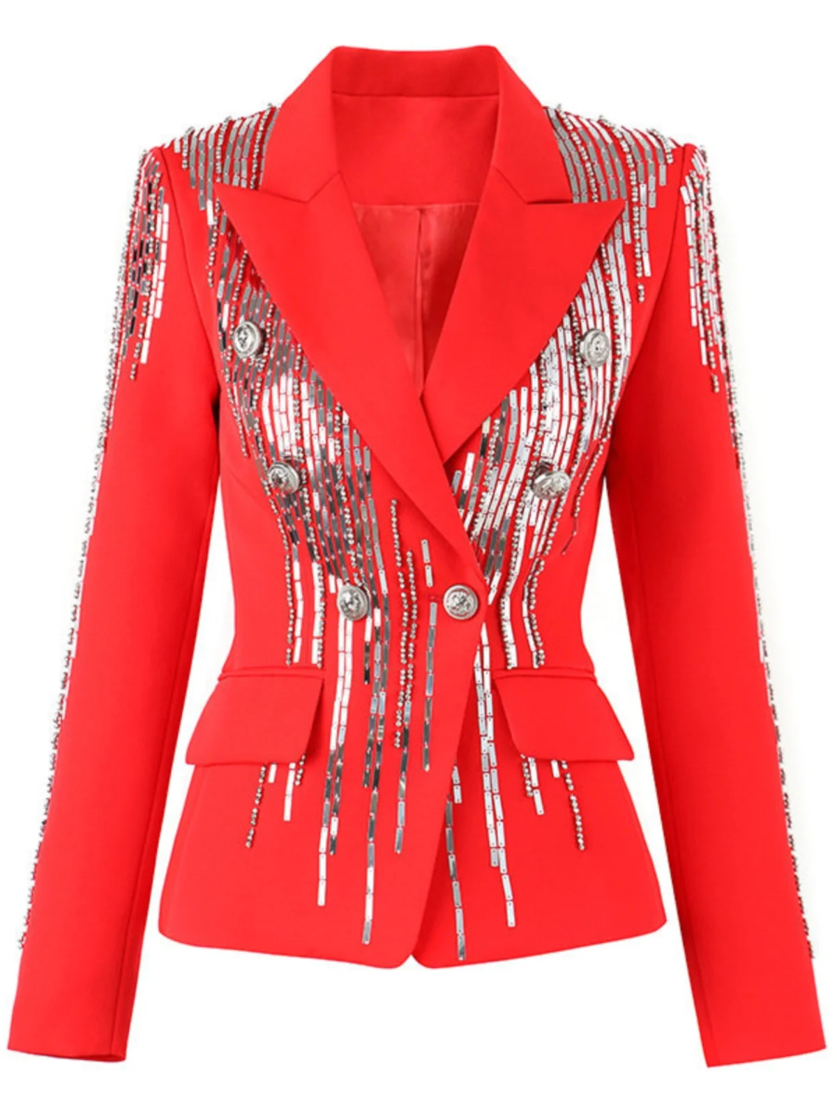 Street Sle Streetwear Single-breasted Heavy-du Metal Button Slim Fit Women's Suit Jaet Spring Autumn New Arrival
Street Sle Streetwear Single-breasted Heavy-du Metal Button Slim Fit Women's Suit Jaet Spring Autumn New Arrival