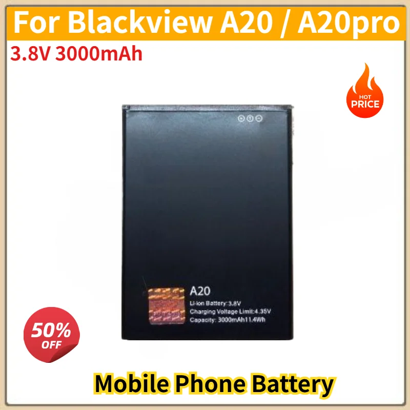 3.8V 3000mAh High Quality Phone Battery For Blackview A20 / A20pro Replacement Battery
3.8V 3000mAh High Quality Phone Battery For Blackview A20 / A20pro Replacement Battery