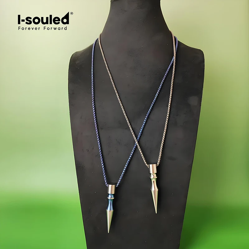 Modern Spike Titanium Pendant Necklace for Men Women, Punk Geometric Blue Jewelry Gift, Lightweight Hypoallergenic Chain
Modern Spike Titanium Pendant Necklace for Men Women, Punk Geometric Blue Jewelry Gift, Lightweight Hypoallergenic Chain