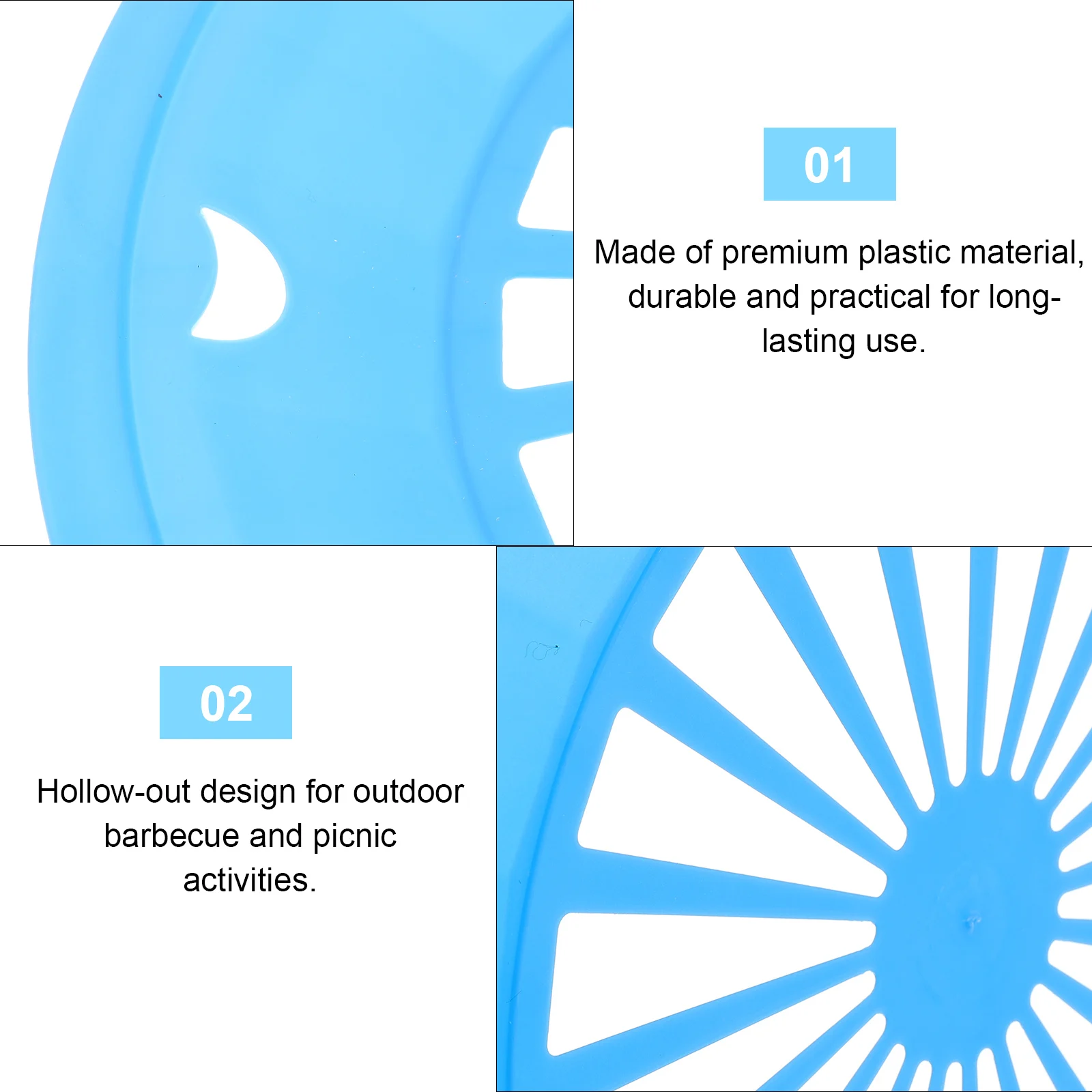 12 Pcs BBQ Plate Tableware Blue Plastic Dinner Plates Reusable Barbecue Trays Party Supplies for Picnic Camping Outdoor Food
12 Pcs BBQ Plate Tableware Blue Plastic Dinner Plates Reusable Barbecue Trays Party Supplies for Picnic Camping Outdoor Food