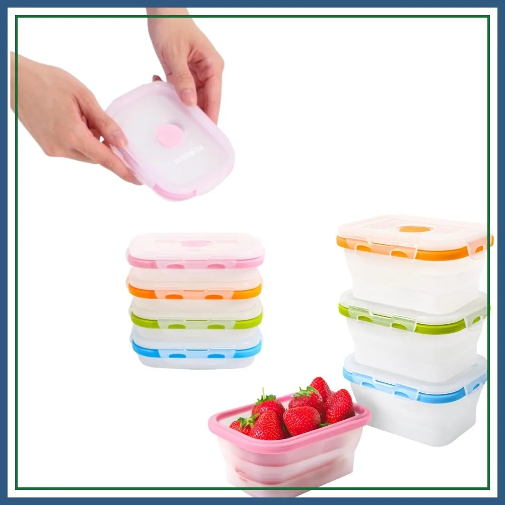 Collapsible Food Storage Containers, Silicone Small 4 Piece 12 oz Set, BPA-Free with Airtight Lids, Space-Saving, Freezer and Dishwasher Safe
Collapsible Food Storage Containers, Silicone Small 4 Piece 12 oz Set, BPA-Free with Airtight Lids, Space-Saving, Freezer and Dishwasher Safe