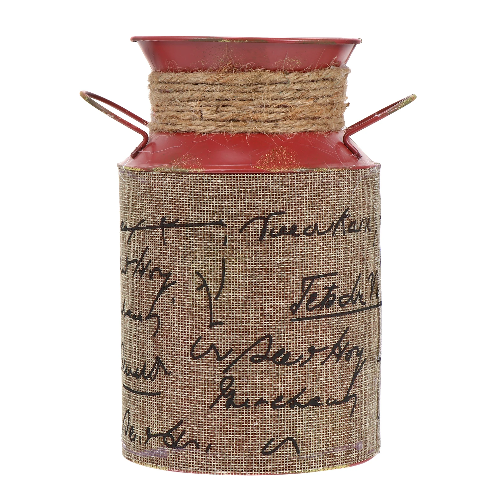 Vintage Burlap Iron Bucket for Dry Flower Vase Home Decor European Style Arrangement Office Garden Balcony Retro Durability
Vintage Burlap Iron Bucket for Dry Flower Vase Home Decor European Style Arrangement Office Garden Balcony Retro Durability