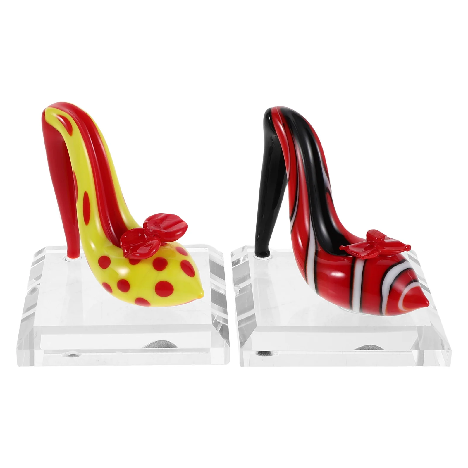 2Pcs Handmade Glass Art Sculpture - Mini High Heel Shoe Decor - Princess Slipper Ornament for Mantel Shelf Wedding Centerpiece
2Pcs Handmade Glass Art Sculpture - Mini High Heel Shoe Decor - Princess Slipper Ornament for Mantel Shelf Wedding Centerpiece