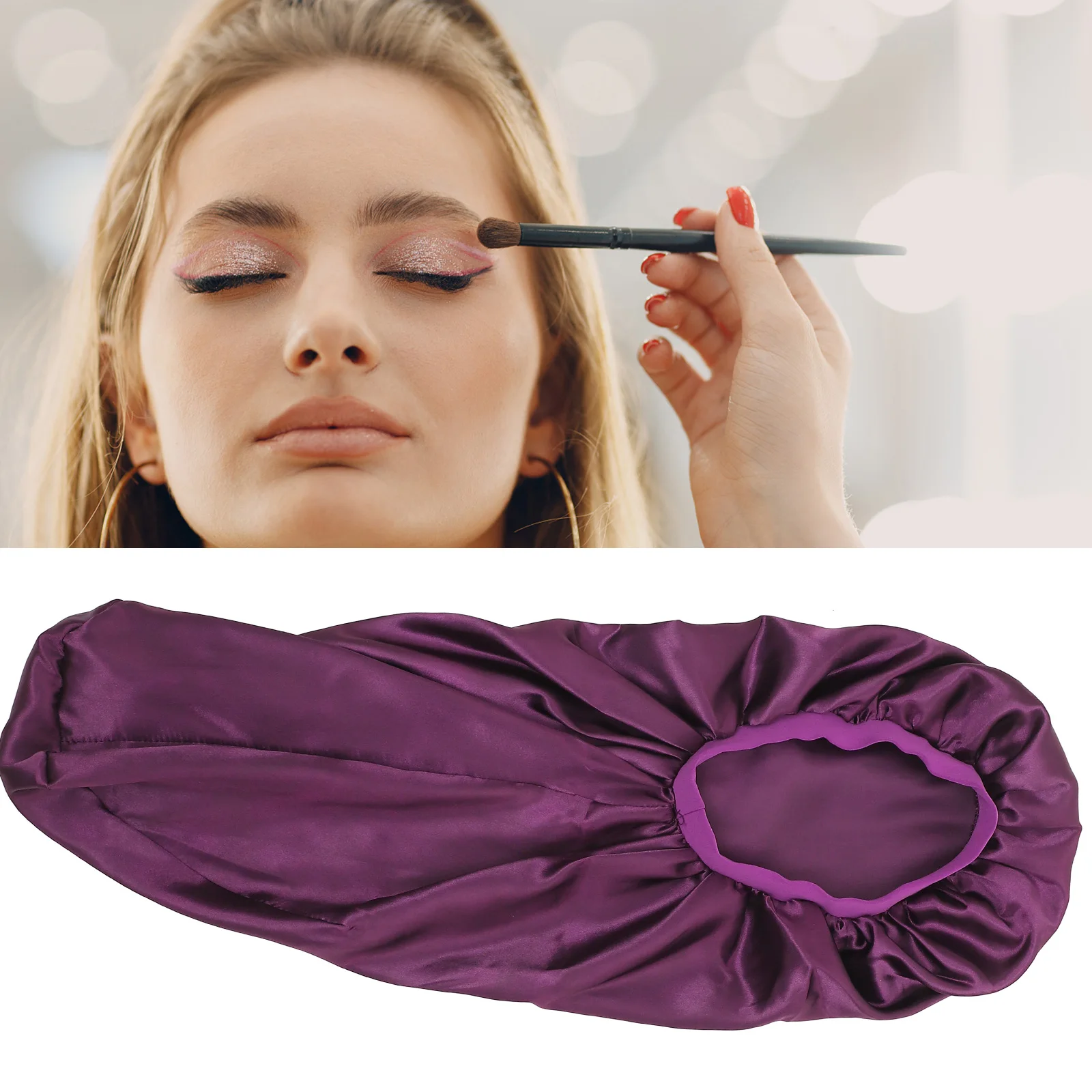 1 set Satin Bonnet Female Hair Wrap Creative Satin Hat Purple Elastic Home Bathing Gym Home Sleep Cap Yoga Hair Care
1 set Satin Bonnet Female Hair Wrap Creative Satin Hat Purple Elastic Home Bathing Gym Home Sleep Cap Yoga Hair Care