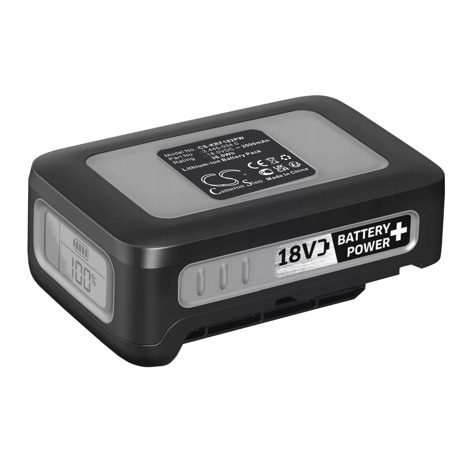 CS Replacement Battery For KARCHER 2.445-034.0 2127592 14442420 18-36 Cordless 18V Push Lawnmower 2000mAh / 36.0Wh
CS Replacement Battery For KARCHER 2.445-034.0 2127592 14442420 18-36 Cordless 18V Push Lawnmower 2000mAh / 36.0Wh