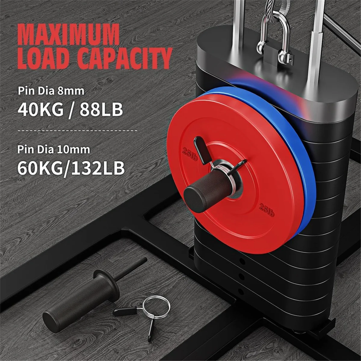 Lo-ok Weight Stack Pin, Gym Pin с пружинным зажимным воротником, весовые штифты для силового стека, силовое тренировочное оборудование 10 мм
Lo-ok Weight Stack Pin, Gym Pin с пружинным зажимным воротником, весовые штифты для силового стека, силовое тренировочное оборудование 10 мм