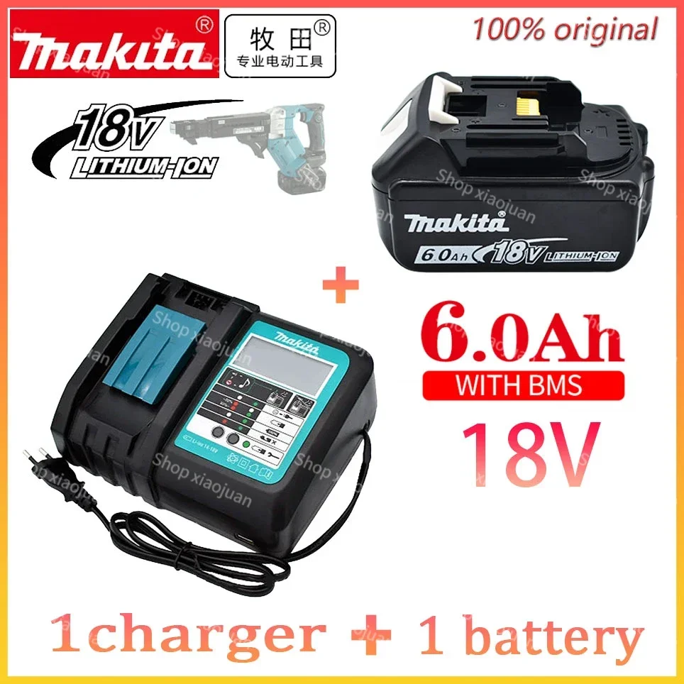 Makita-100 % Оригинальная Аккумуляторная батарея для электроинструмента, сменная фотобатарея, литий-ионная, 6,0 Ач, 18 в, LXT, BL1860B, BL1860BL1850
Makita-100 % Оригинальная Аккумуляторная батарея для электроинструмента, сменная фотобатарея, литий-ионная, 6,0 Ач, 18 в, LXT, BL1860B, BL1860BL1850