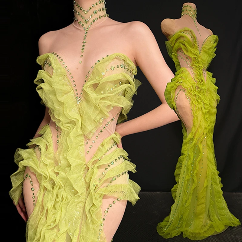 Костюм Drag Queen, зеленая сетка, наряд для джазового танца, женские вечерние платья, барное представление, праздничное платье, сценическая одежда XS10355
Костюм Drag Queen, зеленая сетка, наряд для джазового танца, женские вечерние платья, барное представление, праздничное платье, сценическая одежда XS10355