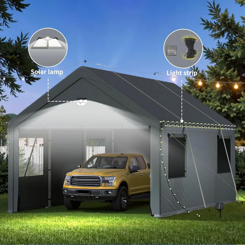 Car Ports 12x20 Heavy Duty,Carports with Sidewalls,Carport Canopy All Weather,Gray
Car Ports 12x20 Heavy Duty,Carports with Sidewalls,Carport Canopy All Weather,Gray