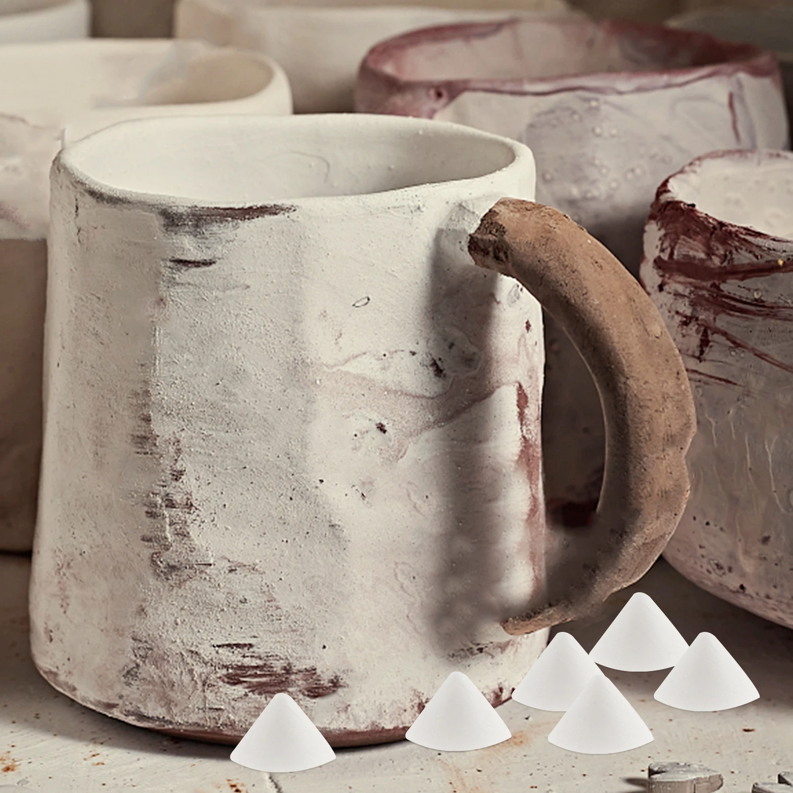 40pcs Ceramic Nail Pottery Firing Holder Aluminum Oxide Support Clay Sculpture Tools Refractory Ceramic Refractory Support Nail
40pcs Ceramic Nail Pottery Firing Holder Aluminum Oxide Support Clay Sculpture Tools Refractory Ceramic Refractory Support Nail