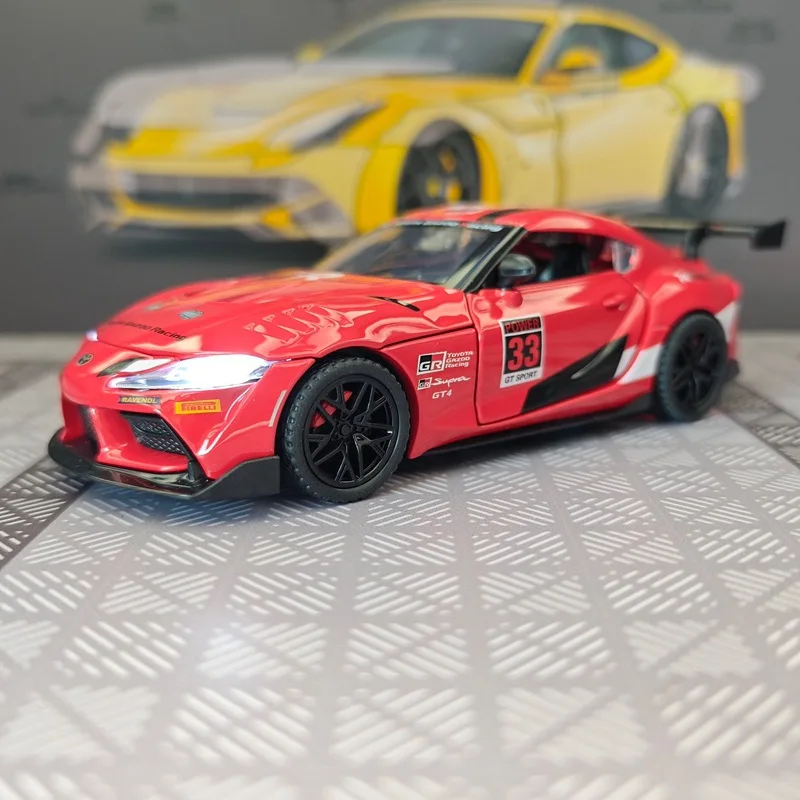 Модель автомобиля GT4 1:32, имитационная, из сплава, с функцией отката, звуком и светом, открывающиеся двери. Идеальный подарок для детей и любителей моделей.
Модель автомобиля GT4 1:32, имитационная, из сплава, с функцией отката, звуком и светом, открывающиеся двери. Идеальный подарок для детей и любителей моделей.