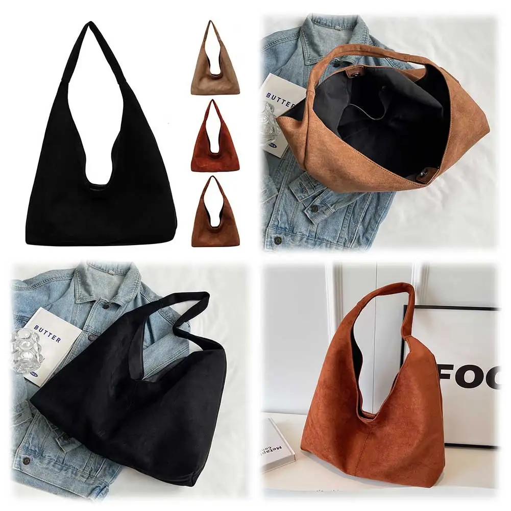 Women Suede Underarm Bag with Pocket Shoulder Bag Large Capacity Handbag Slouchy Bag for Work Travel Shopping
Women Suede Underarm Bag with Pocket Shoulder Bag Large Capacity Handbag Slouchy Bag for Work Travel Shopping