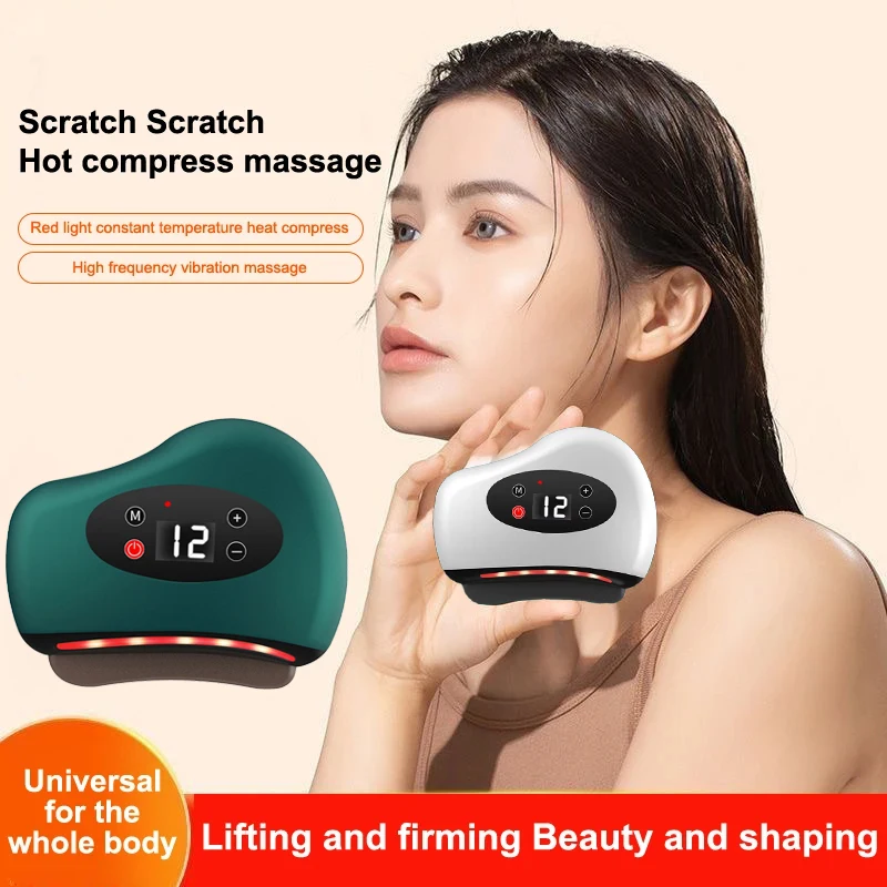 USB Electric Guasha Massager Hot Stone Heating Vibration Scraping Board Neck Back Massage Face Skin Gua Sha Facial Lifting Tools
USB Electric Guasha Massager Hot Stone Heating Vibration Scraping Board Neck Back Massage Face Skin Gua Sha Facial Lifting Tools