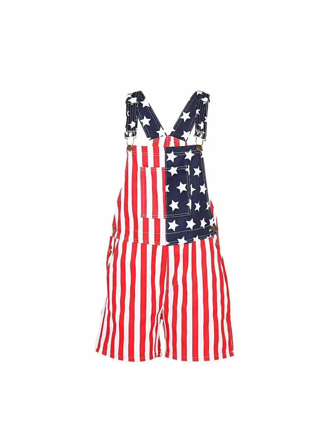 2025 American Independence Day flag couple overalls loose multi-functional pocket denim overalls shorts
2025 American Independence Day flag couple overalls loose multi-functional pocket denim overalls shorts