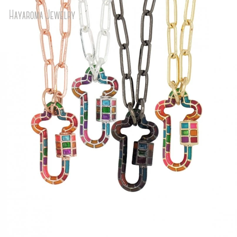 2Pcs Copper Jewelry Findings & Components Cross Crisscross Colors Christian Metal Screw Clasps Wholesale Necklace NM30594
2Pcs Copper Jewelry Findings & Components Cross Crisscross Colors Christian Metal Screw Clasps Wholesale Necklace NM30594