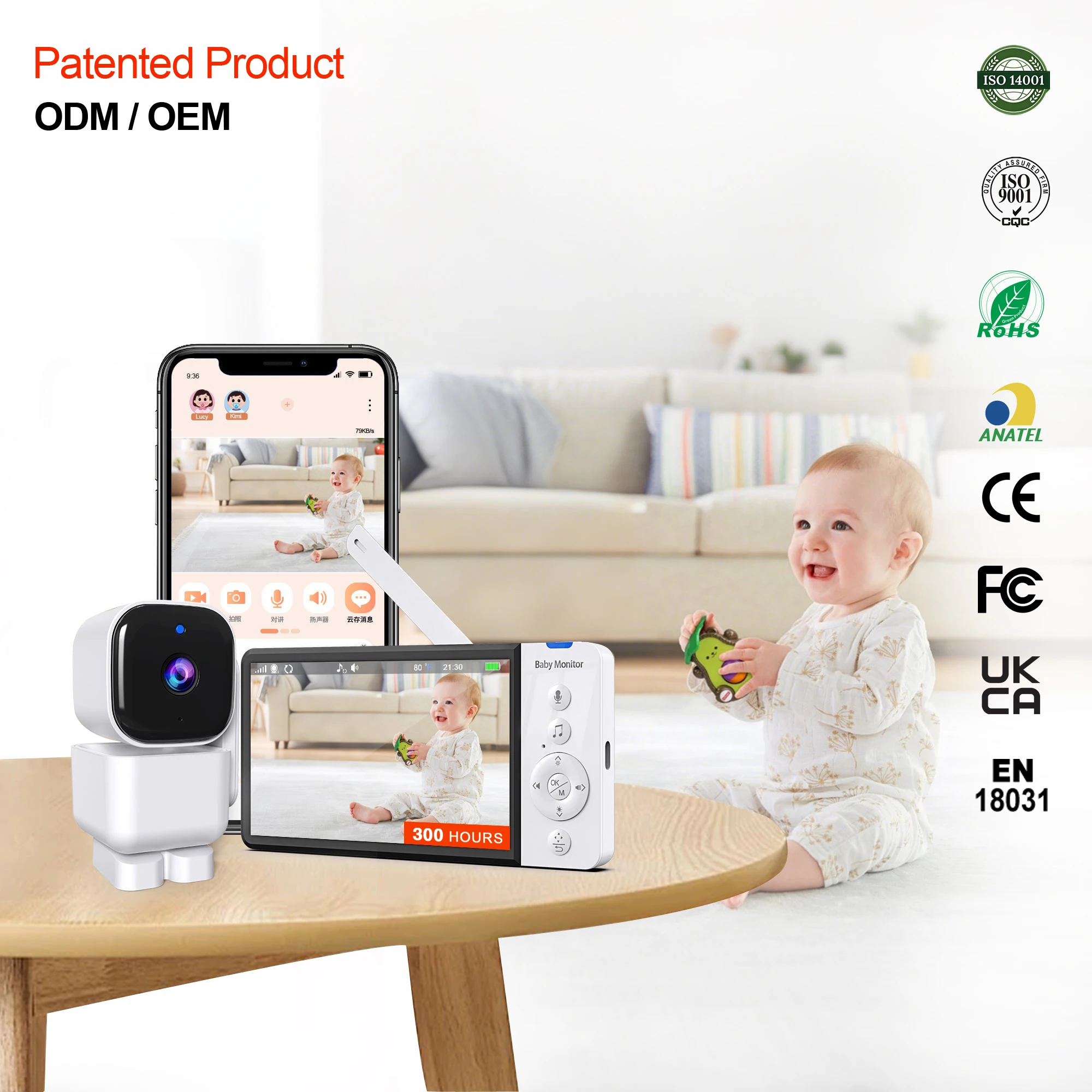 5.0 Inch Smart Wireless Video Babyphone Camera 1080P Two Way Audio WiFi IPS Display Pan-Tilt Baby Sleep Monitor Baby Monitor
5.0 Inch Smart Wireless Video Babyphone Camera 1080P Two Way Audio WiFi IPS Display Pan-Tilt Baby Sleep Monitor Baby Monitor