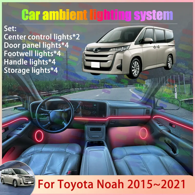 For Toyota Noah MK4 R90 Voxy 2023~2026 2024 2025 2/18 in 1 Car Atmosphere Light Lamp RGB Shade Ensemble Streamer Atmosphere Set
For Toyota Noah MK4 R90 Voxy 2023~2026 2024 2025 2/18 in 1 Car Atmosphere Light Lamp RGB Shade Ensemble Streamer Atmosphere Set
