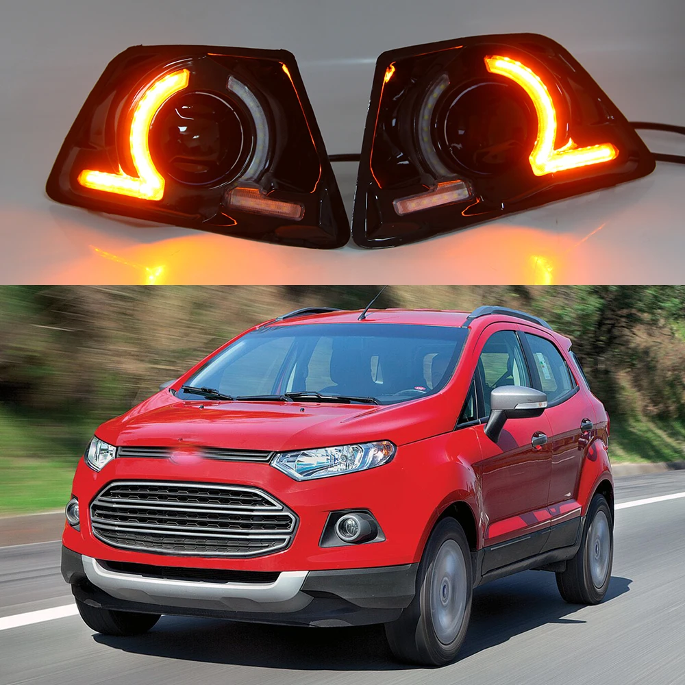 LED DRL Car Daytime Running Light Front Fog Lamps with Turn Signal Assembly Accessories For Ford Ecosport 2013 2014 2015 2016
LED DRL Car Daytime Running Light Front Fog Lamps with Turn Signal Assembly Accessories For Ford Ecosport 2013 2014 2015 2016