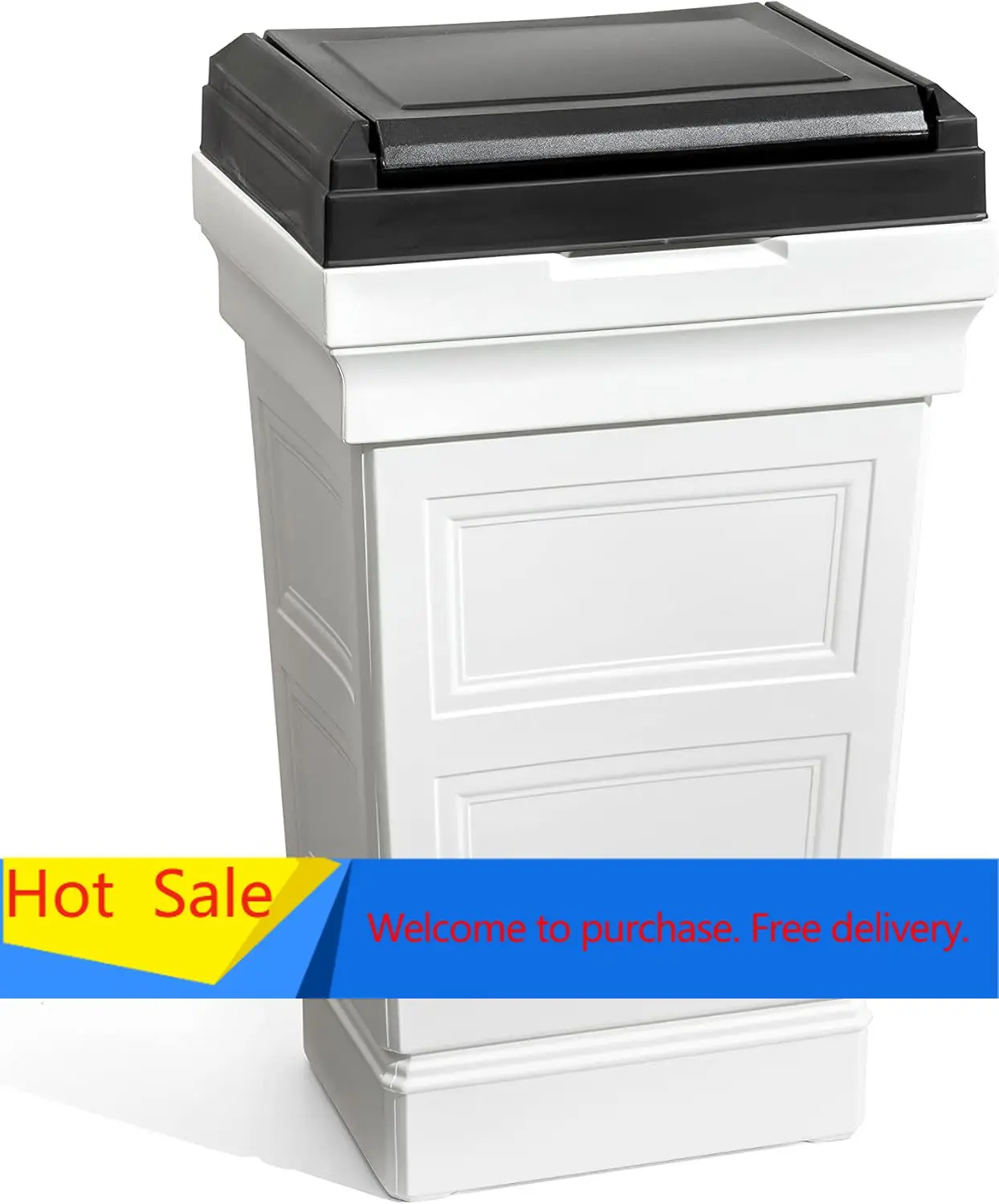 Atherton Large Garbage Container, Indoor/Outdoor Trash Can with Lid, Weather Resistant, Made of Durable Plastic, Weather-Resista
Atherton Large Garbage Container, Indoor/Outdoor Trash Can with Lid, Weather Resistant, Made of Durable Plastic, Weather-Resista