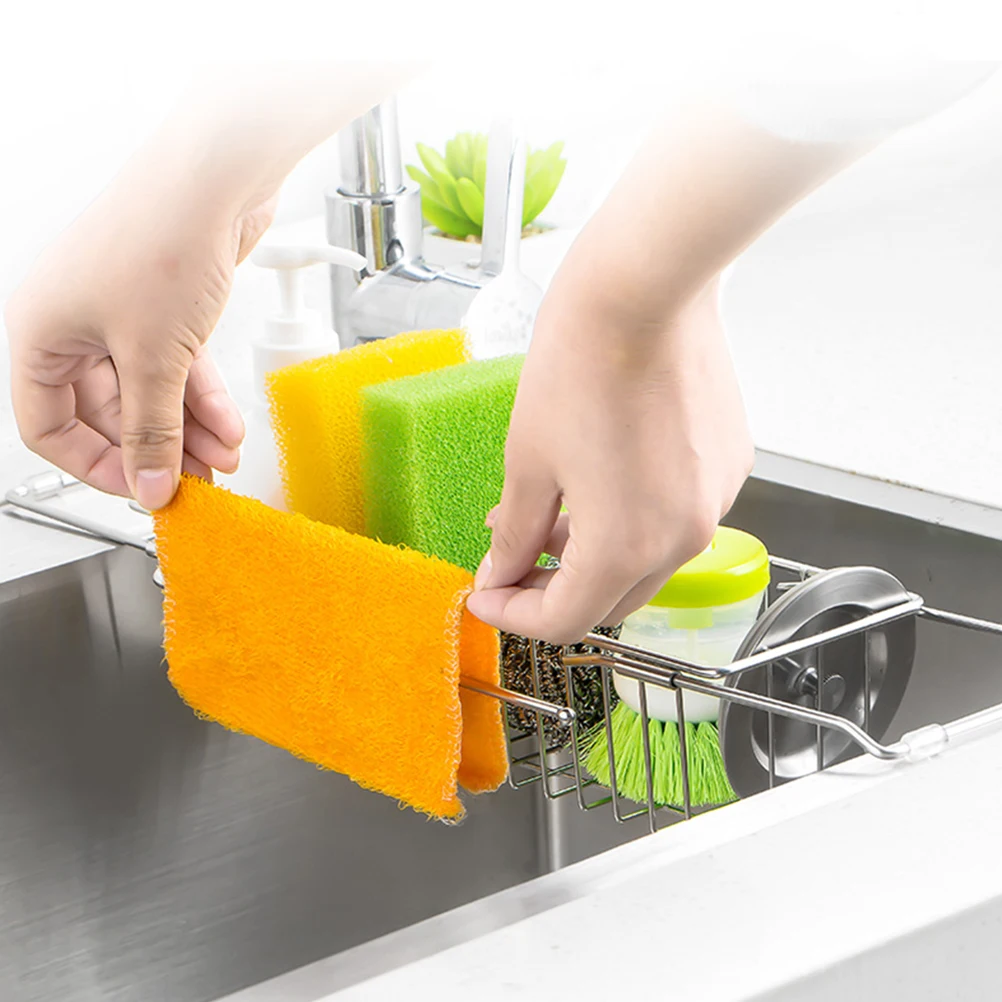 Stainless Steel Sponge Holder Lightweight Multi function Kitchen Rack Drain ganizer Storage Accessory
Stainless Steel Sponge Holder Lightweight Multi function Kitchen Rack Drain ganizer Storage Accessory