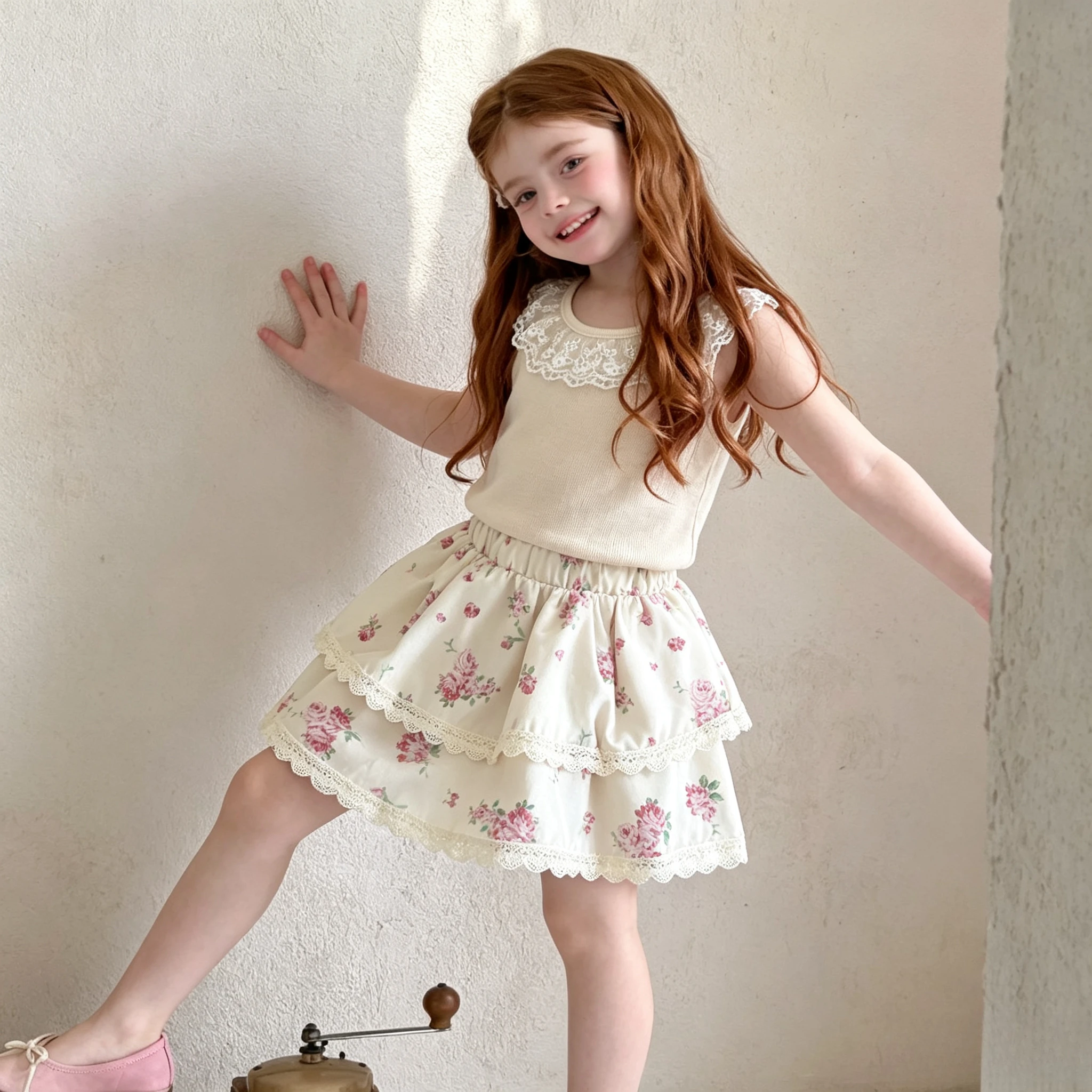 Girls Floral Short Sleeve Set Summer Breathing Suitable New Baby Girl Lace Ruffle Vest Skirt Two Piece Set
Girls Floral Short Sleeve Set Summer Breathing Suitable New Baby Girl Lace Ruffle Vest Skirt Two Piece Set