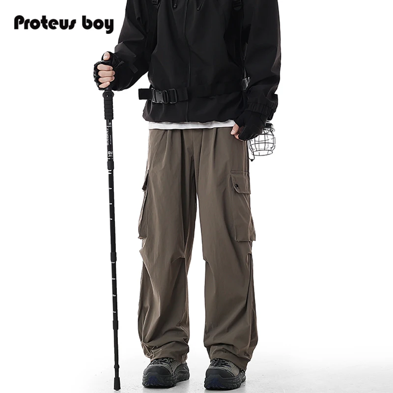 ProteusBoy American Retro Outdoor Sports ket Waterproof Casual Straight Leg Dstring Work Trousers 0060 Loose Fit Nylon
ProteusBoy American Retro Outdoor Sports ket Waterproof Casual Straight Leg Dstring Work Trousers 0060 Loose Fit Nylon