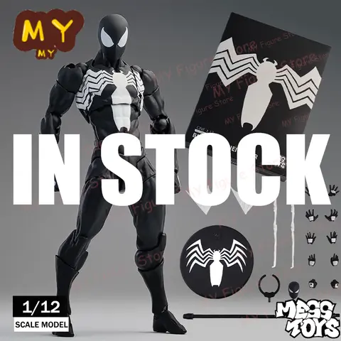 Nuovi giocattoli Mess Spiderman Figura Abito nero Vizinho Symbiote MessToys Scarlet Vizinho Action Figure CT Giocattoli Nero Rosso Spider Man