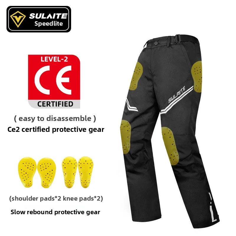 SULAITE Motorcycle Riding Pants Men Women Winter Adjustable Waist Reflective Details Outdoor Touring Gear Black Trousers
SULAITE Motorcycle Riding Pants Men Women Winter Adjustable Waist Reflective Details Outdoor Touring Gear Black Trousers