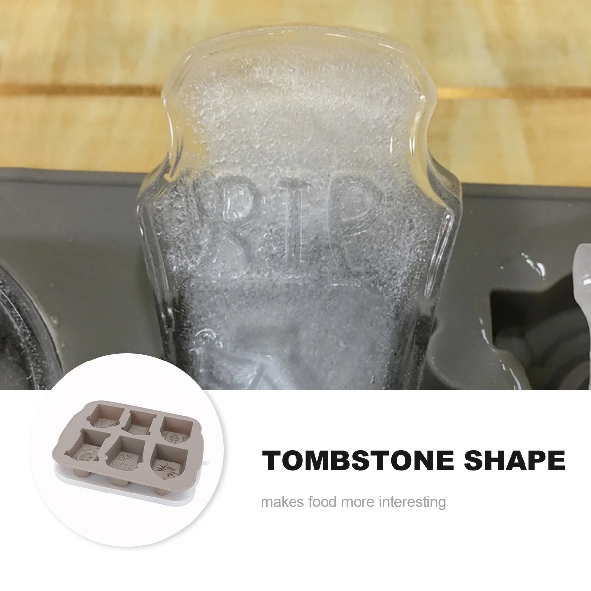 Halloween Tombstone Silicone Mold Chocolate Maker Whisky Cube Tray Non-Stick Fun Shape Molds For Party Bar Home Use (Grey) \N→
Halloween Tombstone Silicone Mold Chocolate Maker Whisky Cube Tray Non-Stick Fun Shape Molds For Party Bar Home Use (Grey) \N→