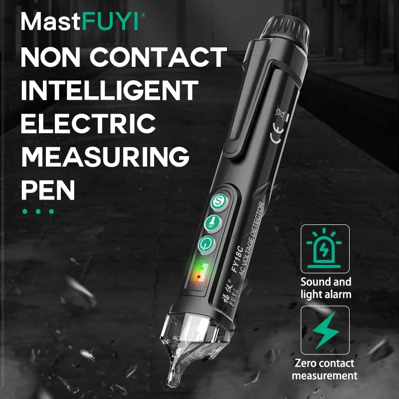 MASTFUYI FY18C Multi-Purpose Voltage Tester Pen, Non-Contact Circuit Detector, High Precision 1000V Portable Voltage Pen
MASTFUYI FY18C Multi-Purpose Voltage Tester Pen, Non-Contact Circuit Detector, High Precision 1000V Portable Voltage Pen