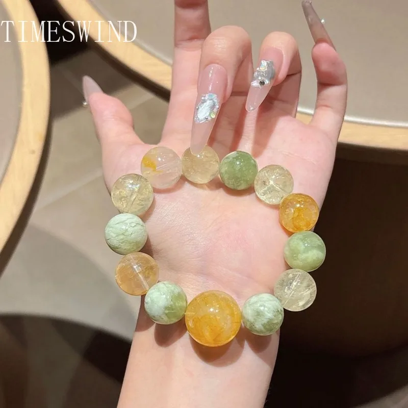 TIMESWIND Natural Original Jade Yellow Green Crystal Round Beaded Lucky Women Bracelet Fashion Jewelry with Certificate
TIMESWIND Natural Original Jade Yellow Green Crystal Round Beaded Lucky Women Bracelet Fashion Jewelry with Certificate