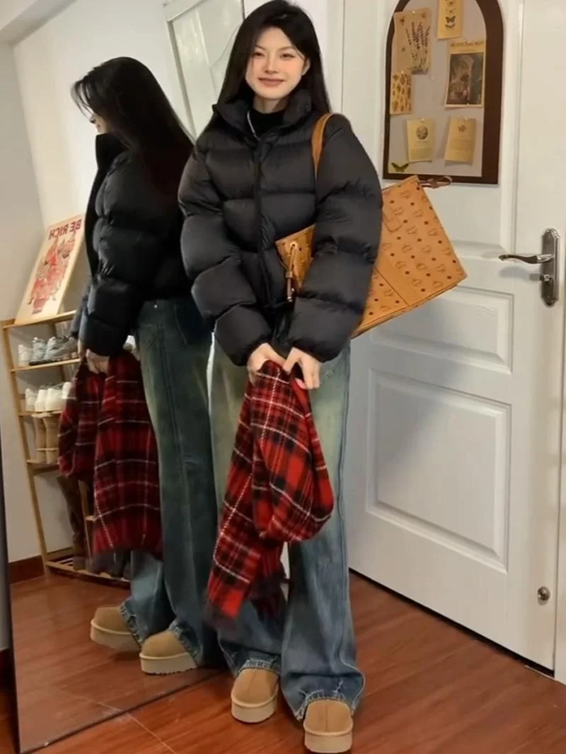 American Sle ort Bla Stand Collar down Cotton Jaet Women Winter Small Size Slim Thi Warm Bread Cotton Coat
American Sle ort Bla Stand Collar down Cotton Jaet Women Winter Small Size Slim Thi Warm Bread Cotton Coat