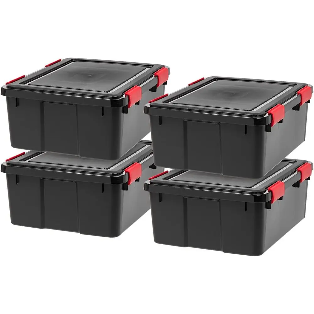 Набор из 4 контейнеров WeatherPro объемом 31 кварты с крышками, пластиковые ящики без бисфенола А с герметичной защелкой и уплотнителем, штабелируемые, Nesta
Набор из 4 контейнеров WeatherPro объемом 31 кварты с крышками, пластиковые ящики без бисфенола А с герметичной защелкой и уплотнителем, штабелируемые, Nesta